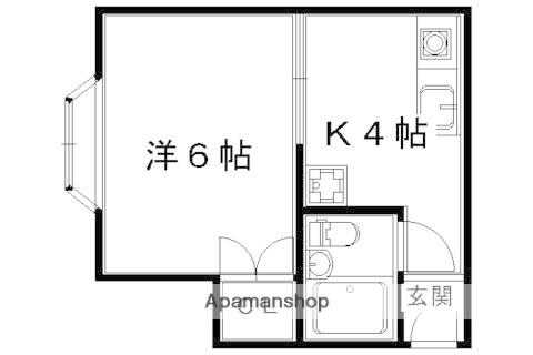 メイプル(1K/2階)の間取り写真
