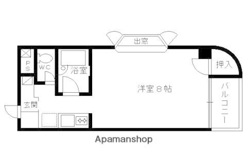 サンリーベプラザ(1K/4階)の間取り写真