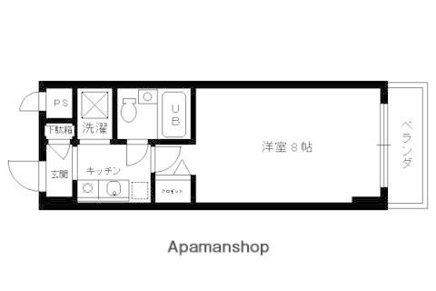 パラドール西院PART-I(1K/4階)の間取り写真