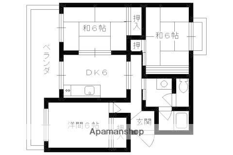 サンプラザ松尾(3DK/1階)の間取り写真