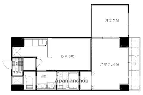 GRAND RIVIERE 西京極(2LDK/2階)の間取り写真