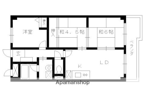 ロイヤルハイツ高塚II (3LDK/4階)の間取り写真