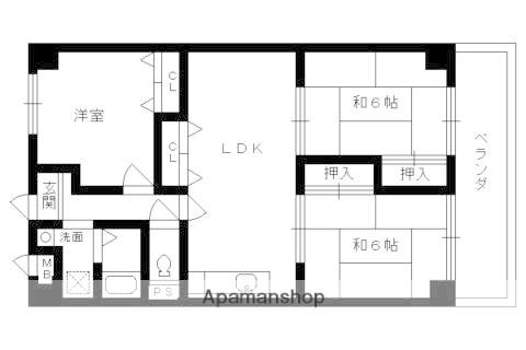 カストルム滝川(3LDK/2階)の間取り写真