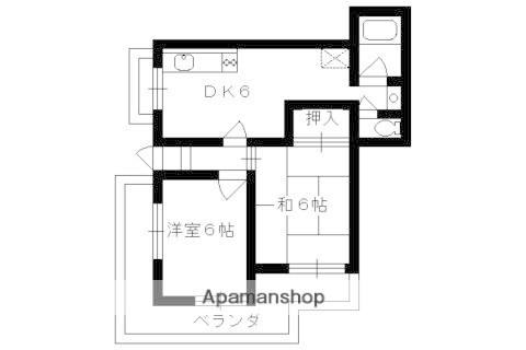 シティーハウス1番館(2DK/3階)の間取り写真
