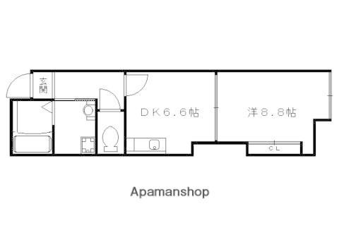 鳴滝音戸山町マンション(1DK/3階)の間取り写真