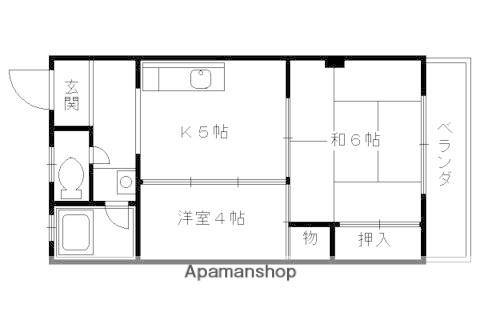 梅津マンション(2DK/2階)の間取り写真