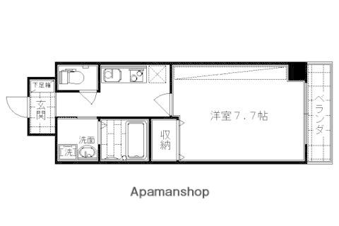 GRANDETERNA京都西京極(1K/2階)の間取り写真