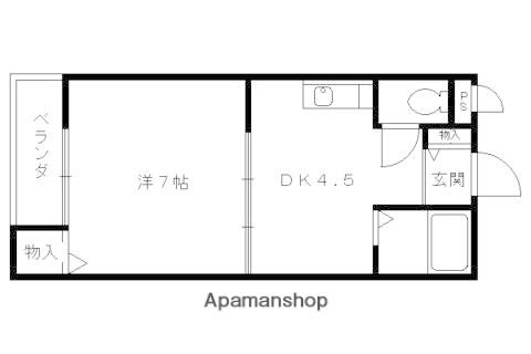 クィーンズコート Y棟(1DK/1階)の間取り写真