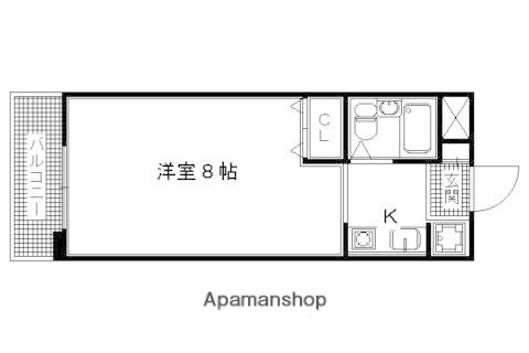 Nフラット(ワンルーム/2階)の間取り写真