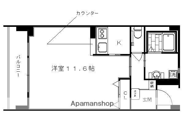 ミュー花水木 弐番館(1K/3階)の間取り写真