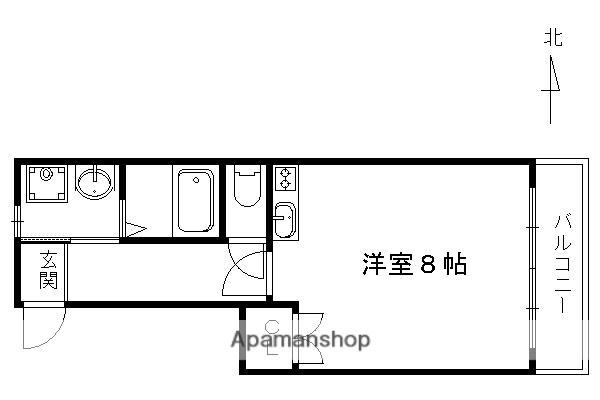 コーポヒロ(ワンルーム/2階)の間取り写真