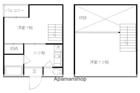 グランドール・トキ(2K/4階)の間取り写真