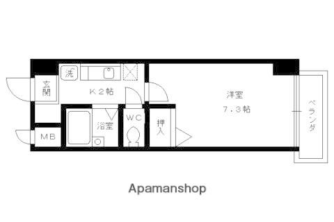 エル・カーサー(1K/4階)の間取り写真