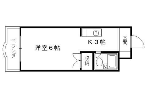グレース五条(1K/3階)の間取り写真