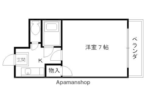 ラ・メゾン・エスポワール(1K/2階)の間取り写真