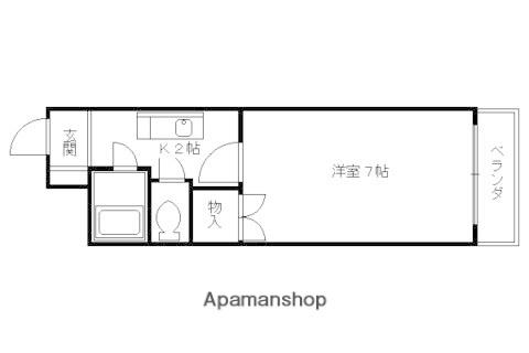 サニーサイド西御池(1K/4階)の間取り写真