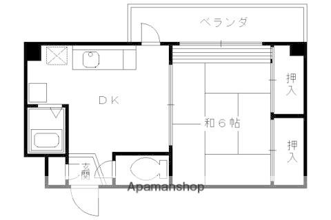 レジデンスオークラ(1DK/5階)の間取り写真