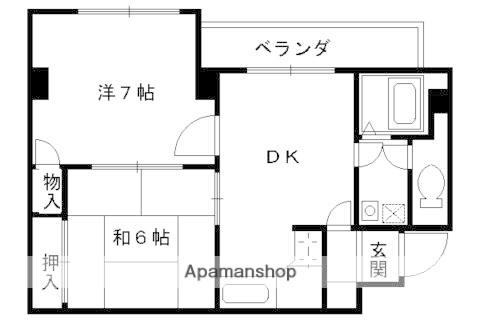 ライオンズ御前三条ビル(2DK/2階)の間取り写真