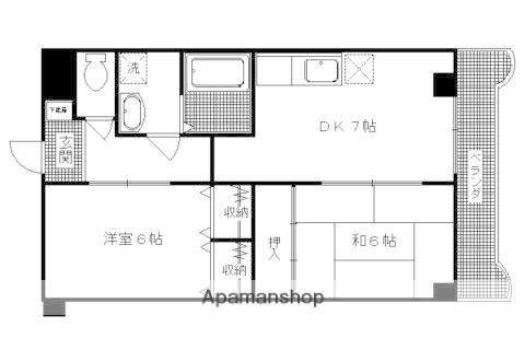 ルミエール沼田(2DK/2階)の間取り写真