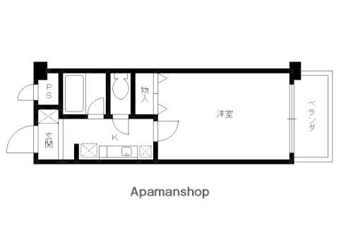 グリーンコートランザン(1K/4階)の間取り写真