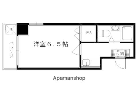 ヒューマンハイツ御室(1K/4階)の間取り写真