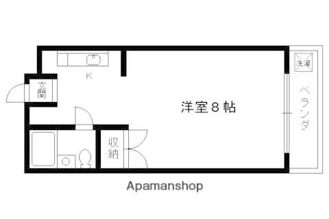 シャルムかたびら(1K/3階)の間取り写真