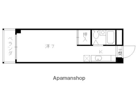 フラッツ太秦(1K/3階)の間取り写真