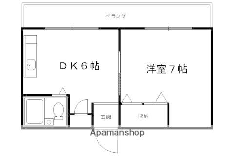 うずまさハイツ(1DK/2階)の間取り写真