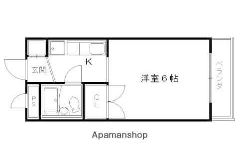 エントピア嵯峨(1K/3階)の間取り写真