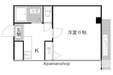 エリーフラッツ西京極(1K/5階)の間取り写真