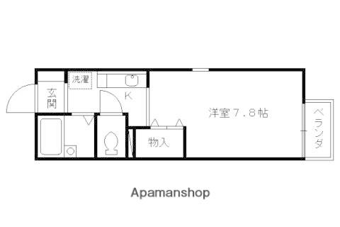 ブランドール松尾(1K/1階)の間取り写真