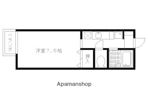 ファインフォーリスト(1K/1階)の間取り写真