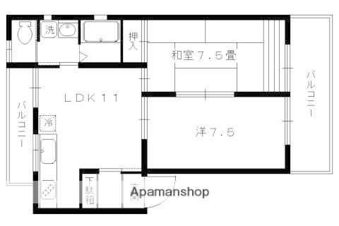 パステルハイム(2LDK/1階)の間取り写真