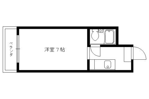 レジデンス太田I(1K/2階)の間取り写真