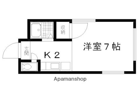 シャトープラティークI(1K/2階)の間取り写真