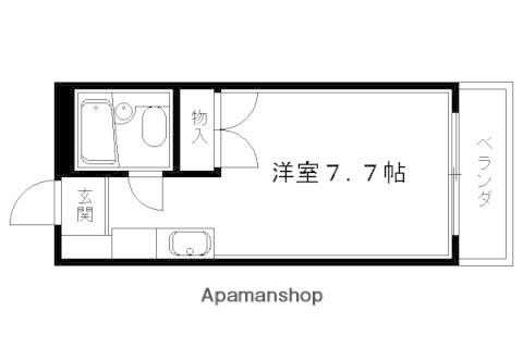 リージェント紫竹(1K/2階)の間取り写真