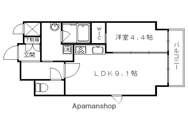 SHAMAISON JJ(1LDK/3階)の間取り写真