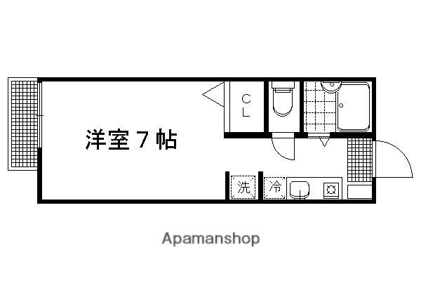 錦林ハウス(1K/2階)の間取り写真