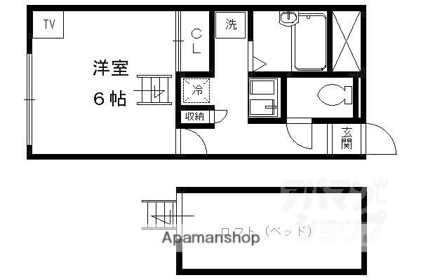 レオパレスサンセット67(1K/2階)の間取り写真
