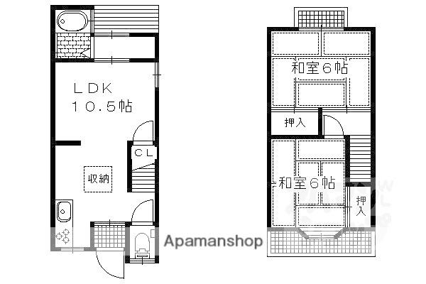 修学院西沮沢町21ー10(2LDK)の間取り写真