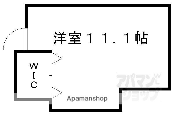 カーサミーア北白川(ワンルーム/2階)の間取り写真