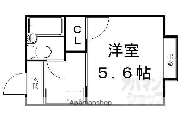 ハイツ鳳(1K/2階)の間取り写真