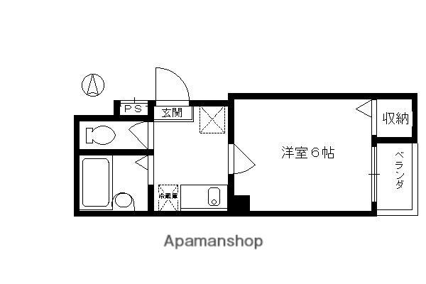 バインオーク NIC(1K/3階)の間取り写真