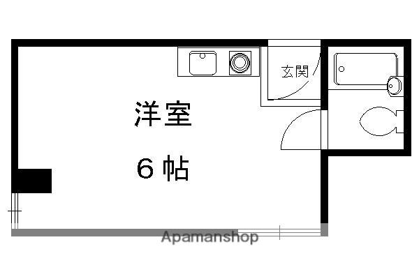 セゾン衣笠(ワンルーム/3階)の間取り写真