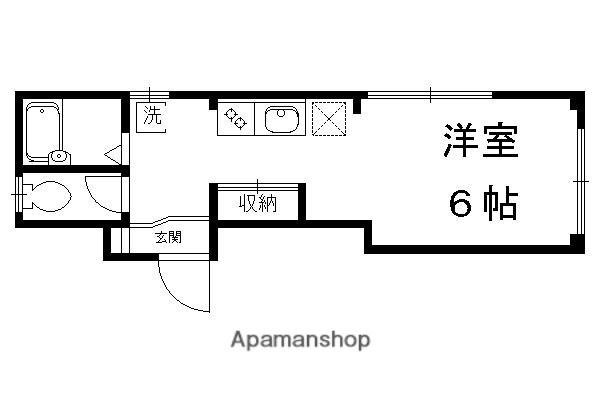 メゾン陽生(1K/1階)の間取り写真