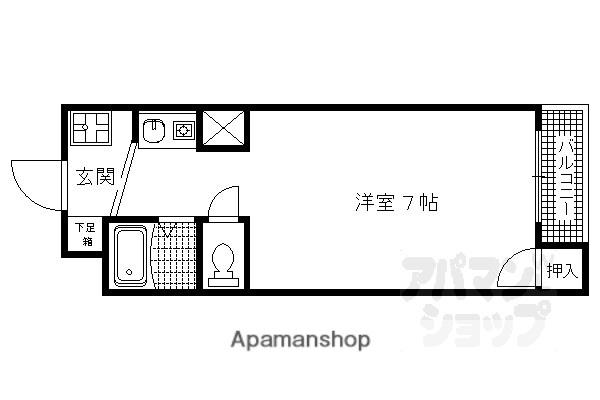 アドニス(1K/1階)の間取り写真