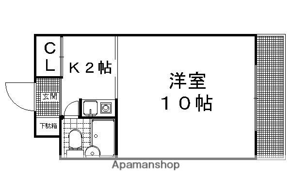 川端ハイツ(1K/2階)の間取り写真