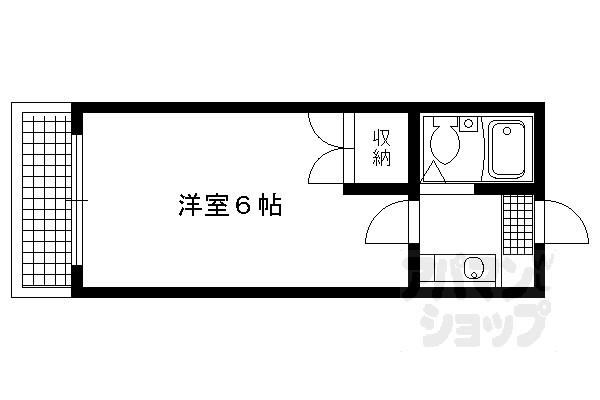 ミヤタハイツ(1K/2階)の間取り写真