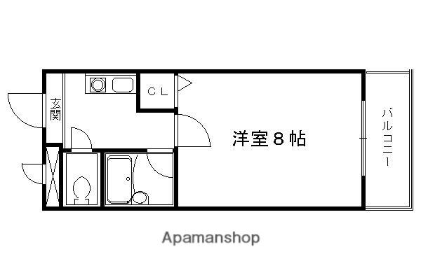 ジュネス丸池(1K/4階)の間取り写真