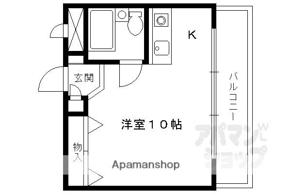 AZビル(1K/2階)の間取り写真